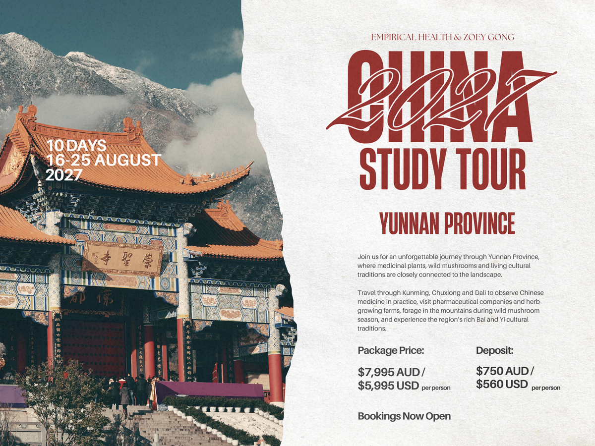 Yunnan Herbal Medicine Study Tour 2027